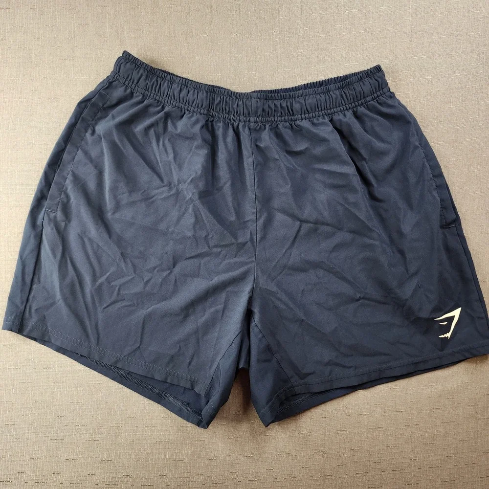 Gymshark Arrival Shorts Mens Medium Navy Blue Athletic Gym Training Lightweight
